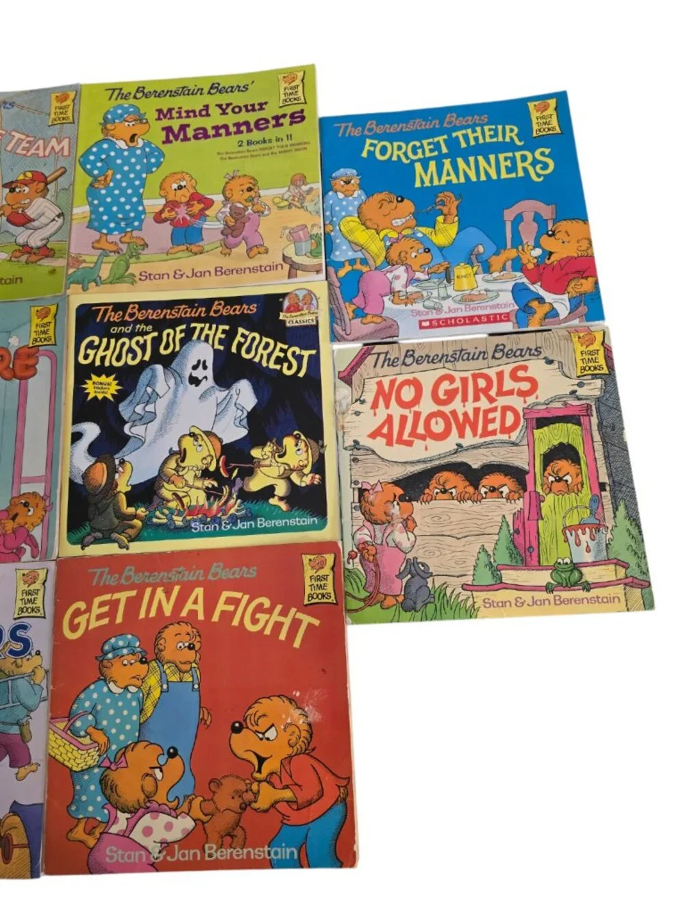 Vintage Berenstain Bears Book Lot 1980s First Time Books Stan & Jan Softcover 10